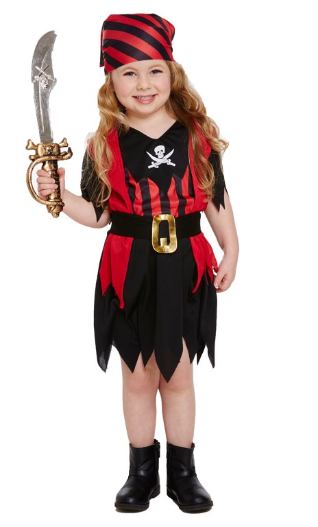 Pirate Girl Fancy Dress Costume (Toddler / 3 Years)