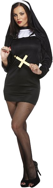Sexy Nun (One Size) Adult Fancy Dress Costume