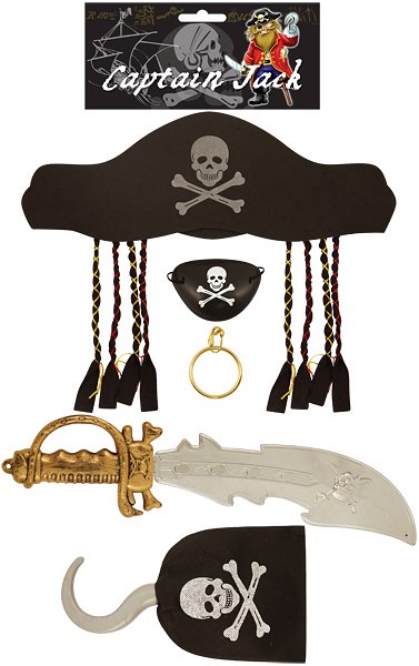 Adult's 5pc Pirate Fancy Dress Accessories Pack