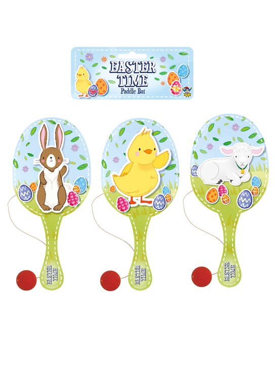 Easter Paddle Bat and Ball Game (22cm) 3 Assorted Designs