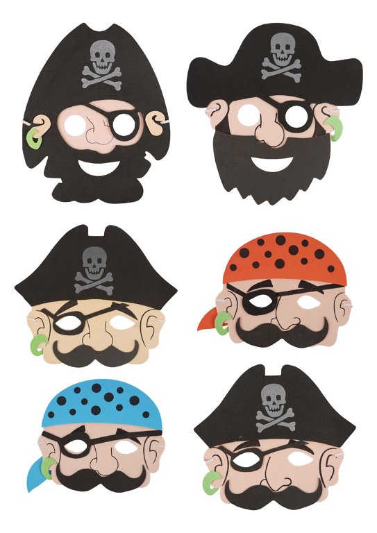 EVA Pirate Masks (6 Assorted Designs)