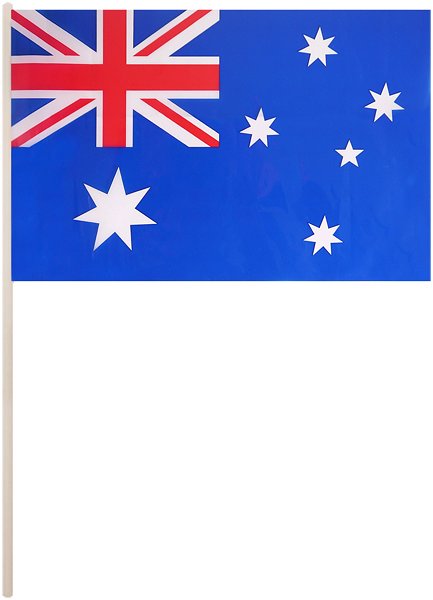 Australia Hand Flag with Stick (29cm x 17cm)