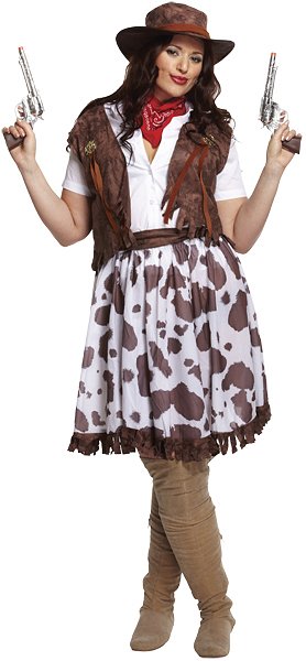 Cowgirl (Plus Size) Adult Fancy Dress Costume