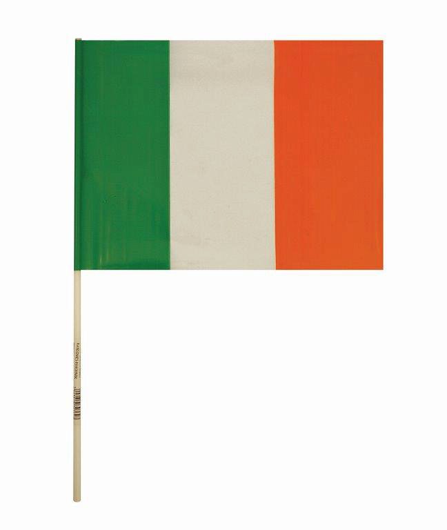 Ireland Hand Flag with Stick (29cm x 17cm)