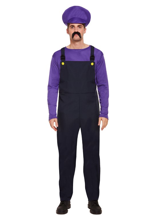 Purple Super Workman (One Size) Adult Fancy Dress Costume