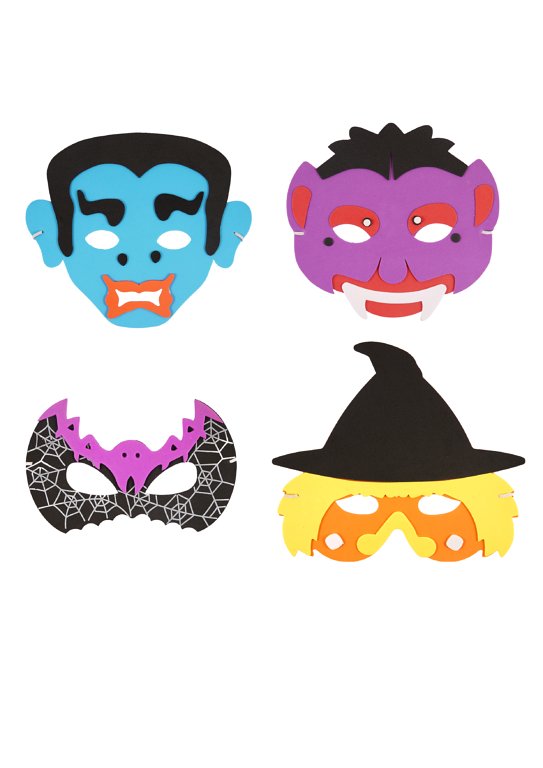 Halloween EVA Masks (4 Assorted Designs)