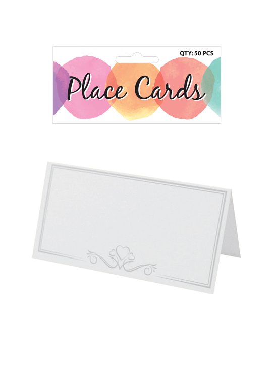White Table Place Cards (9.6cm x 4.8cm)