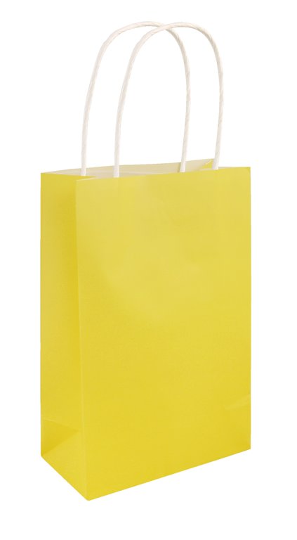 Yellow Paper Party Bag with Handles