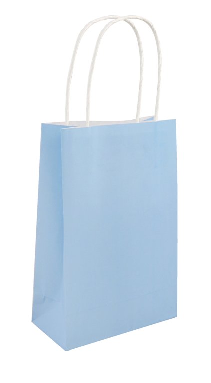 Baby Blue Paper Party Bag with Handles
