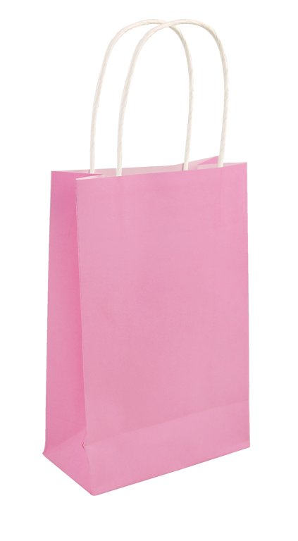 Baby Pink Paper Party Bag with Handles