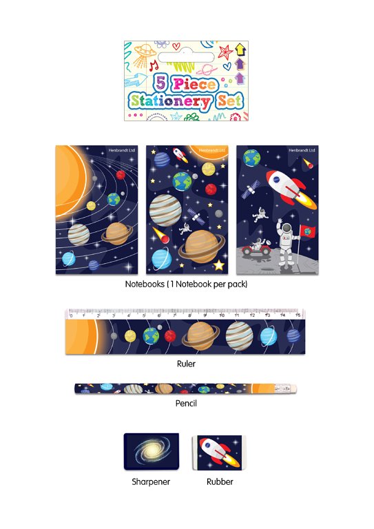 5pc Space Stationery Sets