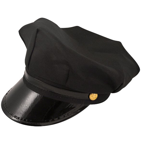 Black Chauffeur Hat (Adult)