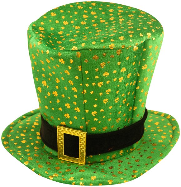 Irish Shamrock Top Hat with Buckle (Adult)