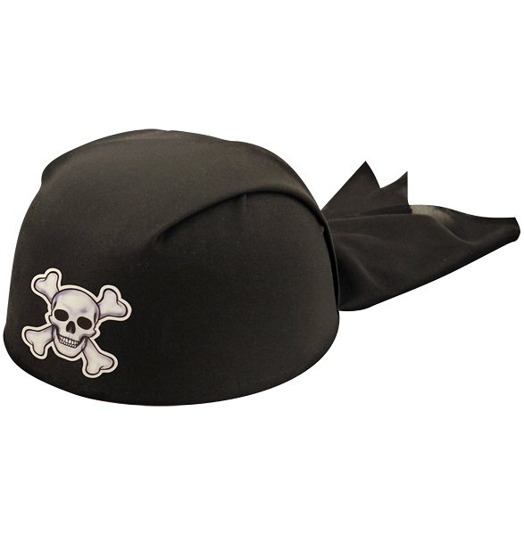 Black Pirate Bandana Hat (Adult)