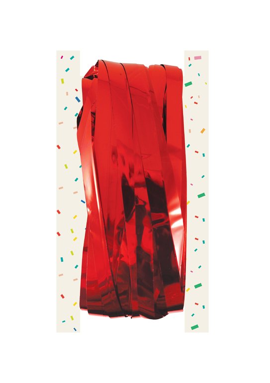 Red Foil Door Curtain (92x244cm)