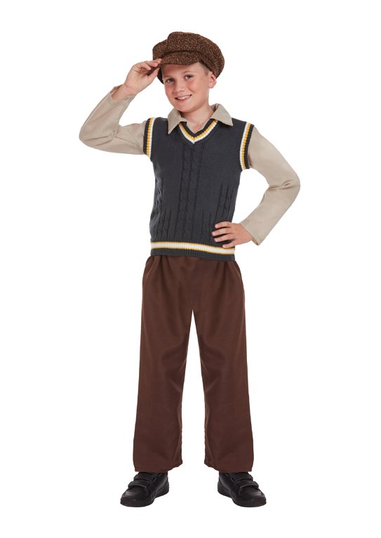 Children's Evacuee Boy Costume (Medium / 7-9 Years)