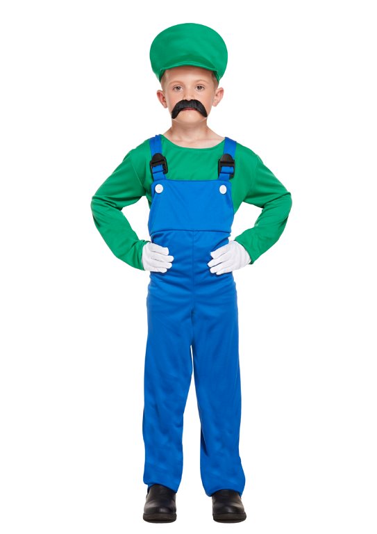Children's Green Super Workman Costume (Small / 4-6 Years)