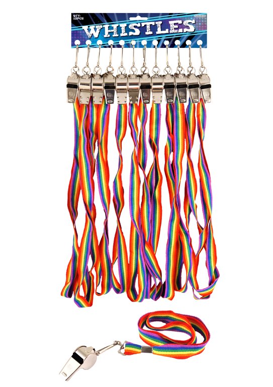 Metal Whistle (5.5cm) with Pride Cord