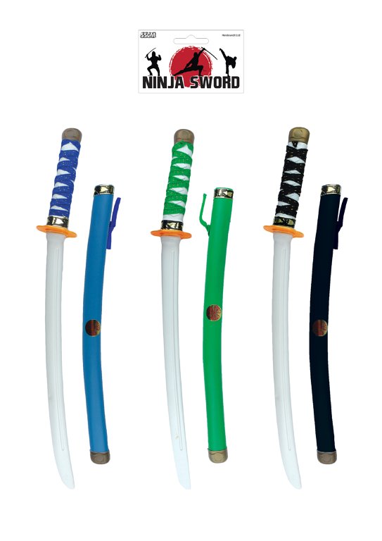 Ninja Katana Sword and Scabbard (55cm) 3 Assorted Colours.