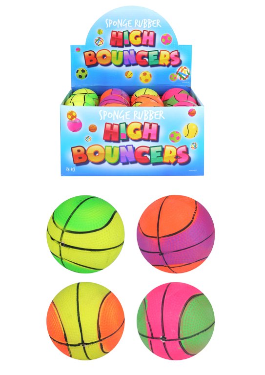 High Bounce Mini Basketball Balls (6.2cm) 4 Assorted Colours