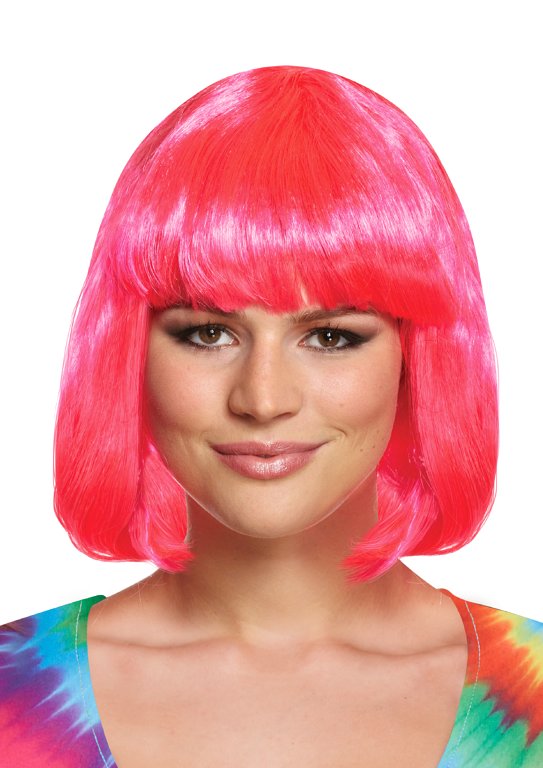 Mid-Length Pink Wig (120g)