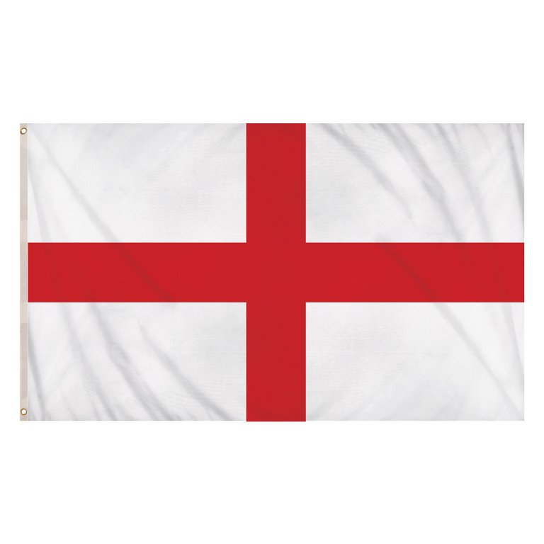 England St George's Cross Flag (5ft x 3ft) Polyester, double stitched seam, metal eyelets