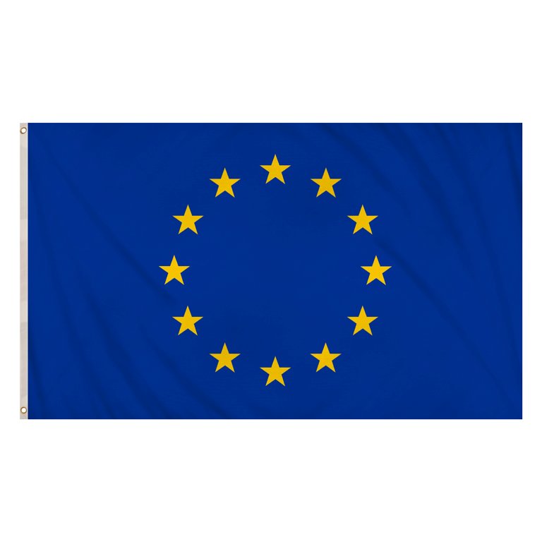 EEC European Flag (5ft x 3ft) Polyester, double stitched seam, metal eyelets