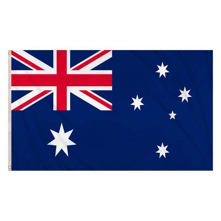 Australia Flag (5ft x 3ft) Polyester, double stitched seam, metal eyelets