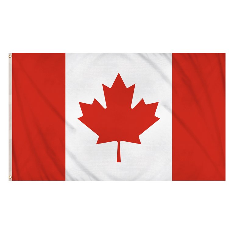 Canada Flag (5ft x 3ft) Polyester, double stitched seam, metal eyelets
