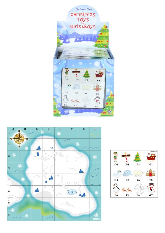 Christmas Treasure Map Game (19.5cm x 19.5cm)