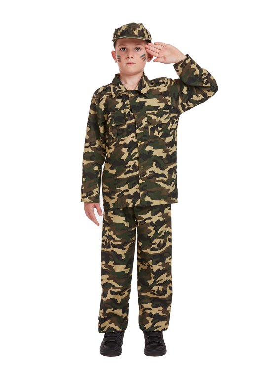 Children's Army Boy Costume (Large / 10-12 Years)