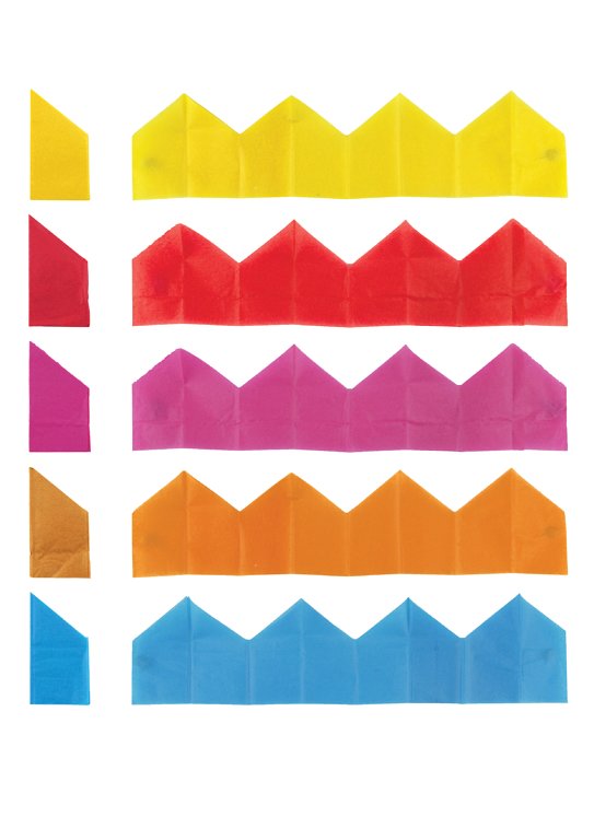 Paper Party Cracker Hats 5 Assorted Colours