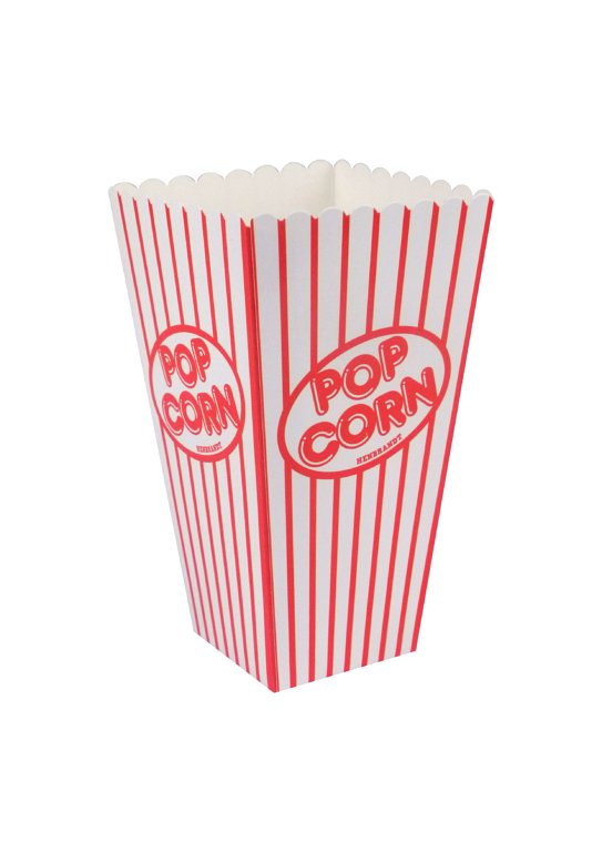 Red and White Pop Corn Boxes (15 x 10cm)