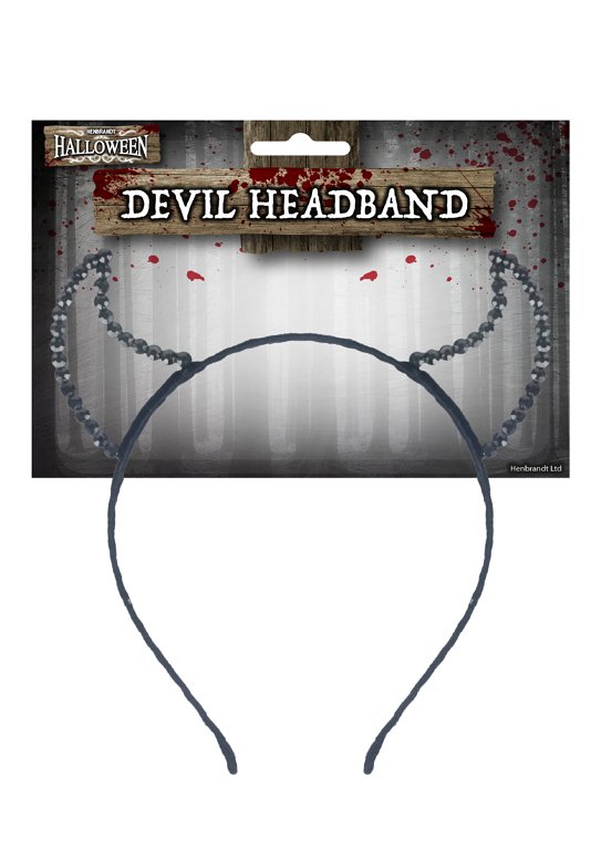 Black Rhinestone Devil Headband Accessory (Adult)