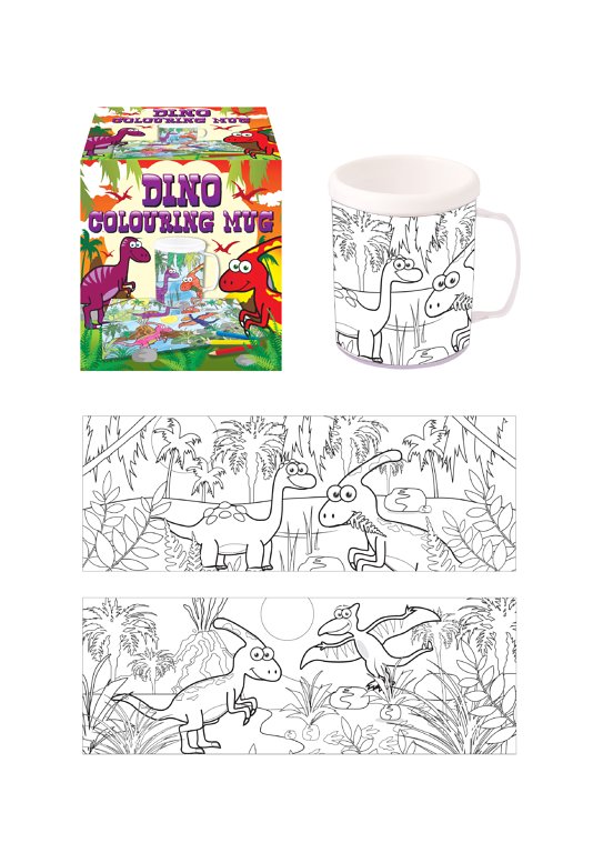 Dinosaur Colouring Mug with 2 Assorted Designs