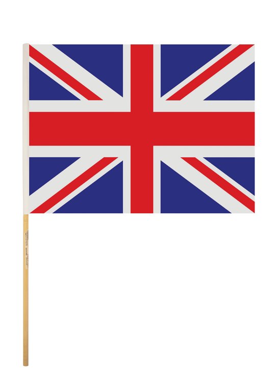 Union Jack Hand Flag (45cm x 30cm) with Wooden Stick
