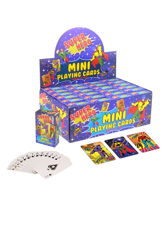 Mini Superhero Playing Cards (6x4cm) 3 Assorted Designs