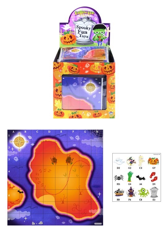 Halloween Treasure Map Game (19.5cm x 19.5cm)