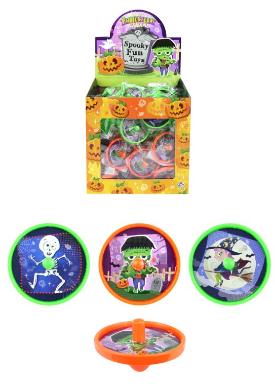 Halloween Spinning Tops (4cm) Assorted Colours and Designs