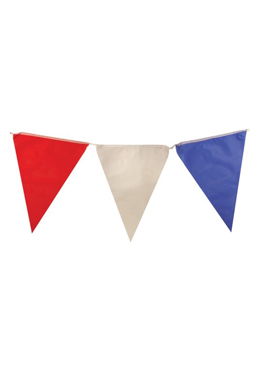 Red, White and Blue Bunting 7m (25 Pennants)