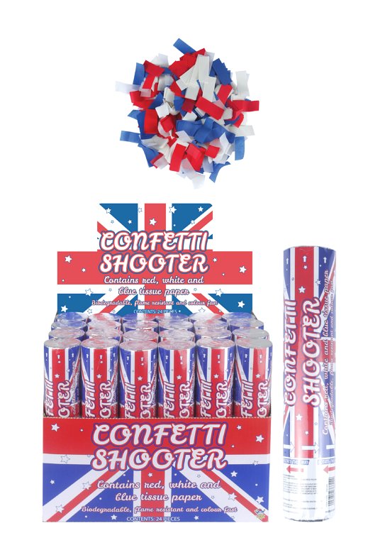 Union Jack Paper Confetti Shooter (20cm)