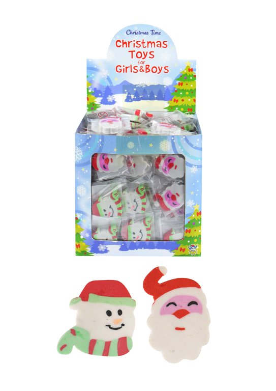 Christmas Erasers (4cm) 2 Assorted Designs