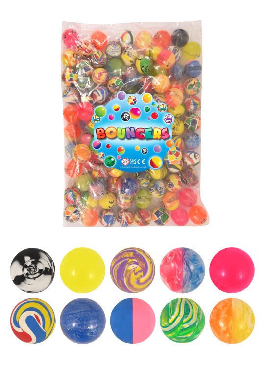 Bouncy Balls / Jet Balls (3.3cm) 10 Assorted Colours and Designs