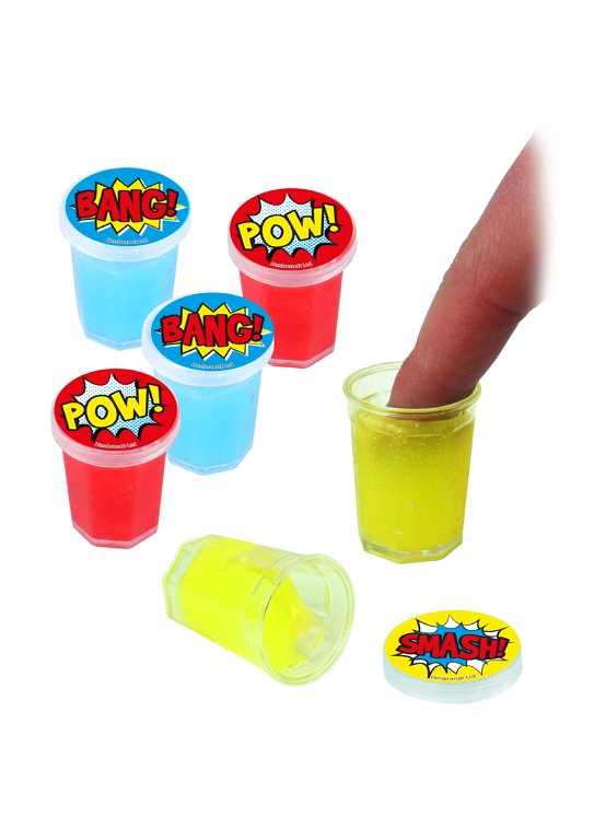Superhero Mini Slime Tubs (3cm x 3.8cm) 3 Assorted Colours