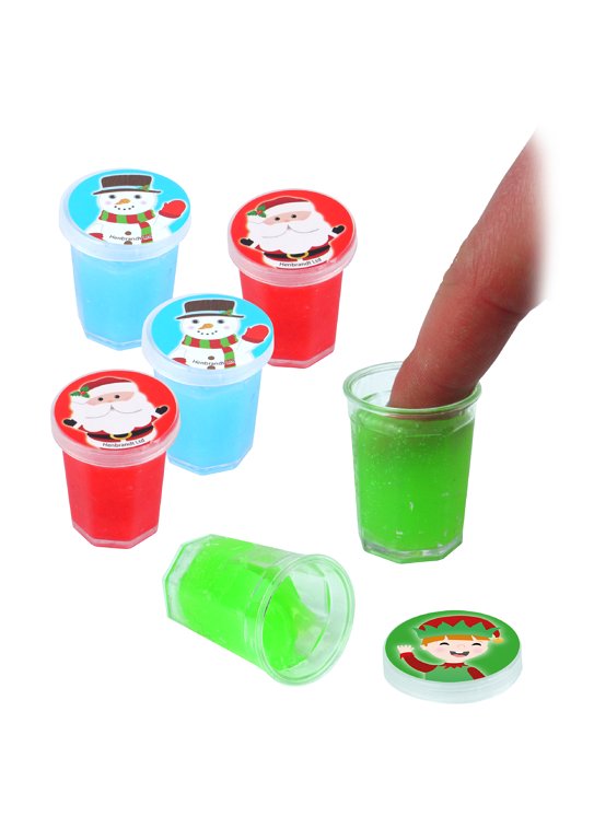 Christmas Mini Slime Tubs (3cm x 3.8cm) 2 Assorted Colours