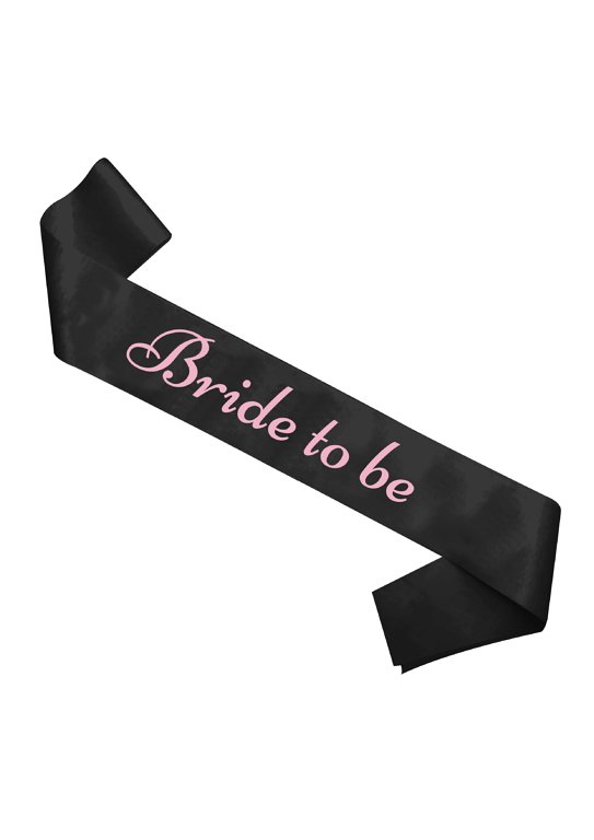 Bride to Be Hen Party Sash (Black with Pink Text)