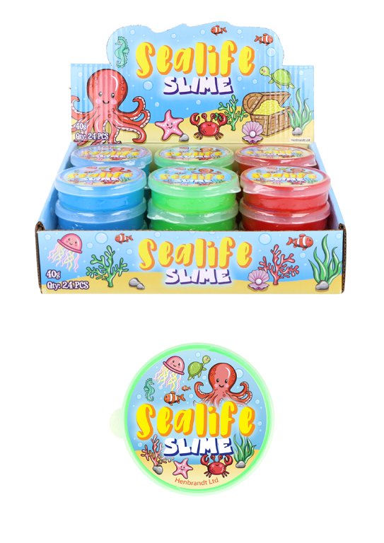 Sealife Slime Tubs (7cm x 2cm) 3 Assorted Colours