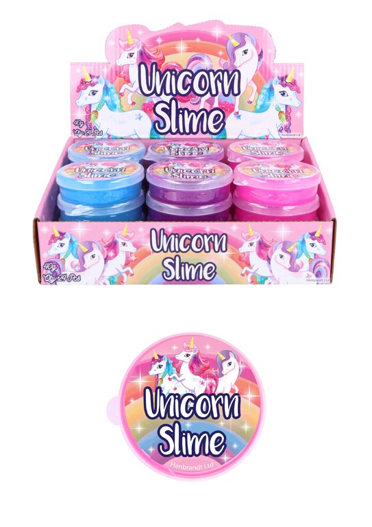Unicorn Slime Tubs (7cm x 2cm) 3 Assorted Colours