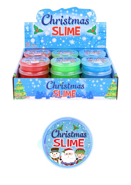 Christmas Slime Tubs (7cm x 2cm) 3 Assorted Colours