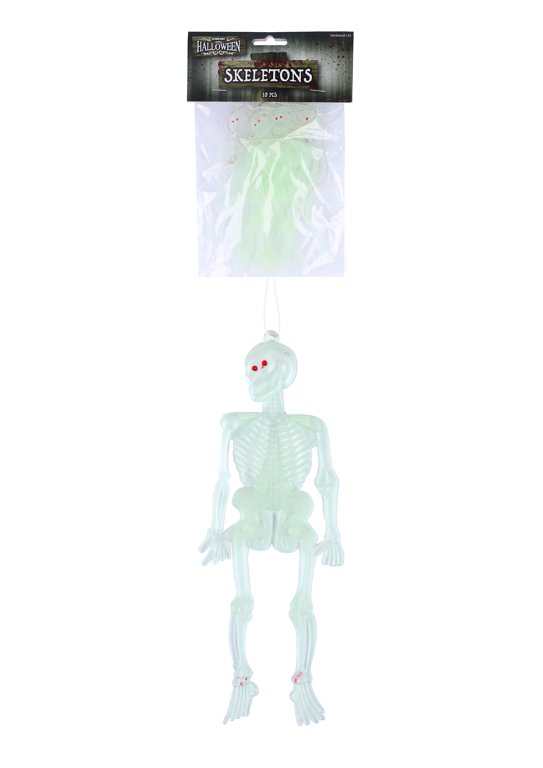 Glow in the Dark Hanging Skeletons (14cm x 4.5cm)
